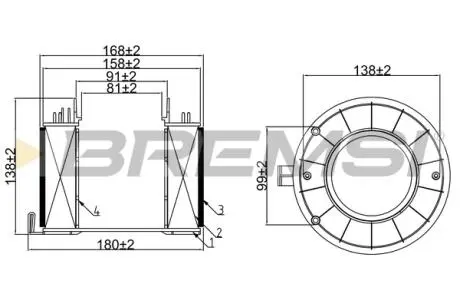Фільтр повітряний Audi A4/A5 2.0 TDI 05-17 BREMSI FA0592
