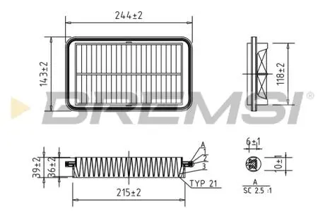 Фільтр повітряний Nissan Pixo/Suzuki Alto 1.0 09- BREMSI FA0596