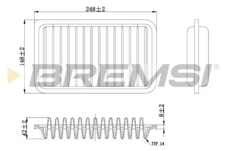 Фільтр повітряний Opel Agila 1.0/1.2 16V 08-14 BREMSI FA0602