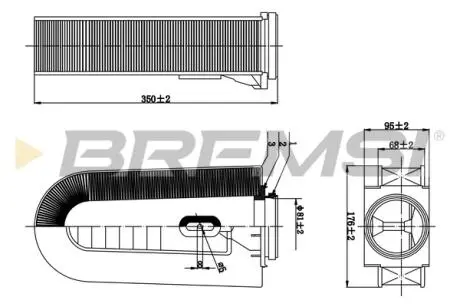 Фільтр повітряний MB C-class (W204)/E-class (S212)/S-class (W221/W222) BREMSI FA0632