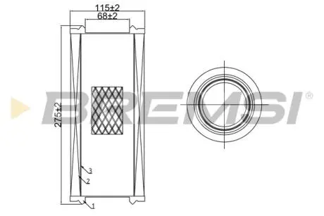 Фільтр повітряний Fiat Idea/Punto/Lancia Musa 1.6D/1.8/1.9D 99- BREMSI FA0643