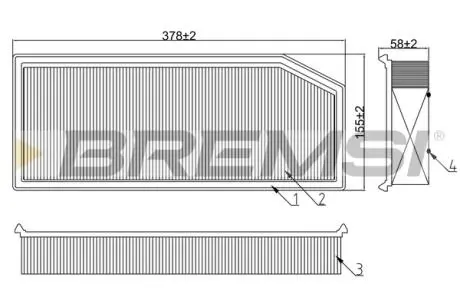 Фильтр воздушный MB (W210/220) 3.2CDI BREMSI FA0649