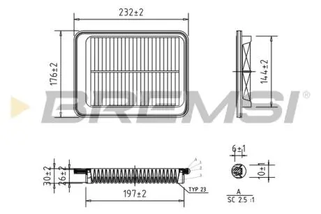 Фільтр повітряний Hyundai I10 1.0-1.1 08-17 BREMSI FA1040
