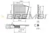 Фильтр воздушный Honda Accord 2.0 08-15 BREMSI FA1050 (фото 1)