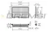 Фильтр воздушный (247x158x44) Honda CR-V IV (RM) 2.0 12- BREMSI FA1053 (фото 1)