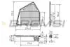 Фільтр повітряний Honda CR-V IV 1.6 i-DTEC 13- BREMSI FA1054 (фото 1)