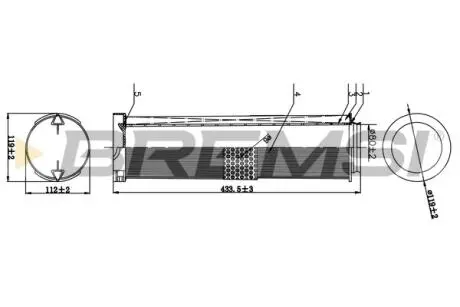 Фільтр повітряний MB E-class (W211) 2.2CDI OM646 06-09 BREMSI FA1057