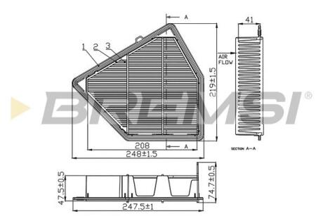 Фільтр повітряний Honda CR-V 1.6 D 12- BREMSI FA1076