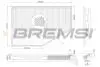 Фильтр воздушный Buick Regal Chevrolet Malibu Cadillac XT4 Opel Insignia B 2.0 BREMSI FA1085 (фото 1)