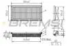 Фильтр воздушный Dodge Attitude Mitsubishi Mirage Toyota Avanza Yaris1.2 12- BREMSI FA1100 (фото 1)