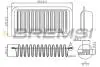 Фильтр воздушный (249x120x54) Daihatsu Great Wall Subaru Toyota 99- BREMSI FA1147 (фото 1)