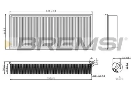 Фильтр воздушный Ford Mondeo 1.8-3.0 99-07 BREMSI FA1156