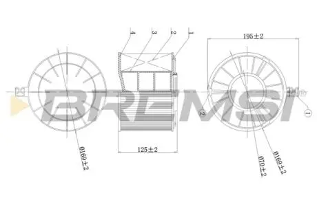 Фільтр повітряний Audi A4/A5 2.0TFSI 15- BREMSI FA1174