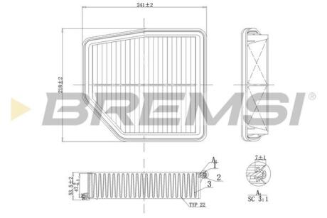 Фільтр повітряний Suzuki Grand Vitara II 05- BREMSI FA1183