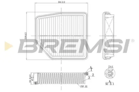 Фільтр повітряний Suzuki Grand Vitara II 05- BREMSI FA1183