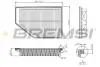 Фільтр повітряний Honda CR-V 2.0 i-VTEC 06- BREMSI FA1190 (фото 1)