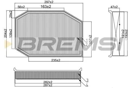 Фильтр воздушный BMW 5 (F10/F11) 523i 528i 530i 7 (F01-04) 730i 09-15 BREMSI FA1217