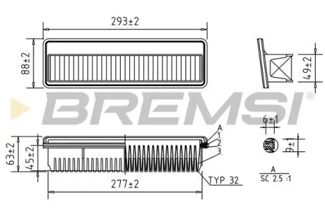 Фільтр повітряний Hyundai I10 1.1 CRDI 08-11 BREMSI FA1218