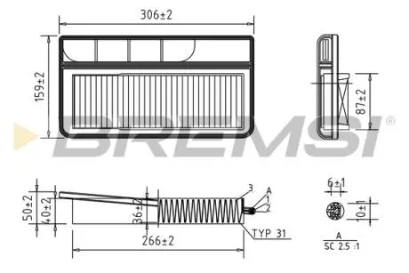 Фільтр повітряний Suzuki Ignis 1.3DDiS 03-12/Opel Agila 1.3CDTI 00-08 BREMSI FA1229
