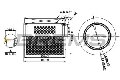 Фільтр повітряний Fiat Ducato/Peugeot Boxer/Citroen Jumper 1.9/2.4/2.5D 82-02 BREMSI FA1260