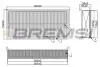 Фильтр воздушный Citroen C5 2.0HDI 04- BREMSI FA1280 (фото 1)