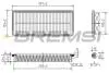 Фільтр повітряний Toyota Corolla/Camry/Carina 1.6i/1.8i/2.0GTi 86-01 BREMSI FA1408 (фото 1)