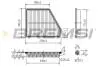 Фильтр воздушный (241x192x34) Hyundai Matrix (FC) 1.5 CRDi / 1.6 / 1.8 01-10 BREMSI FA1572 (фото 1)