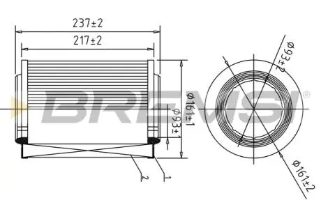Фильтр воздушный VW T4 1.8-2.5/1.9/2.4D 91-03 BREMSI FA1612