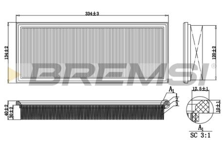Фільтр повітряний Ford Escort 1.6 83-90 BREMSI FA2192