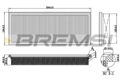 Фільтр повітряний Ford Escort 1.6 83-90 BREMSI FA2192
