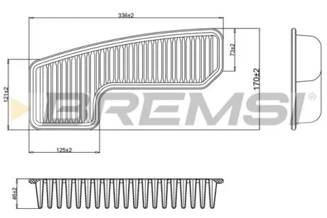 Фильтр воздушный Lexus IS Toyota Chaser Cresta Mark II Rav 4 2.0 VVTi 96-07 BREMSI FA2326