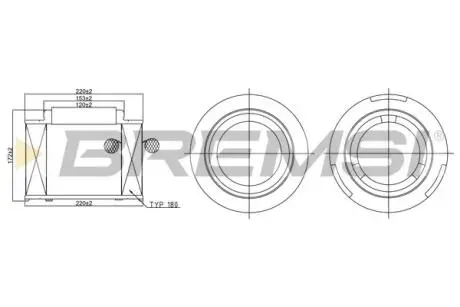 Фільтр повітряний Toyota Hilux Pickup 2.5D/3.0D 05-15 BREMSI FA2406