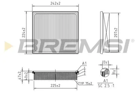 Автозапчасть BREMSI FA2581