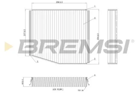Фільтр салону MB A-class (W176)/ B (W246/W242) 11-/Infiniti Q30 15- (вугільний) BREMSI FC0087C