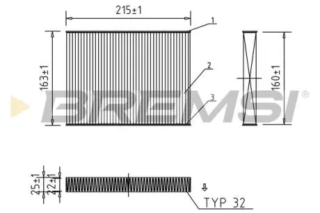 Фільтр салону Fiat Doblo 01- BREMSI FC0187