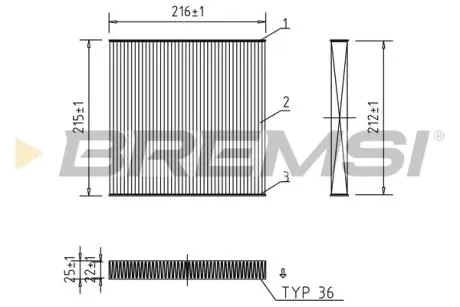 Фільтр салону Smart Fortwo 07- BREMSI FC0437