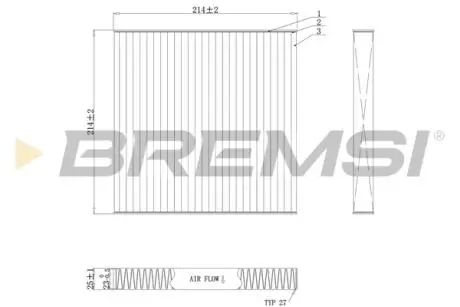 Фільтр салону Renault Twingo/Smart Fortwo 14-(вугільний) BREMSI FC0439C
