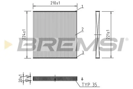 Фільтр салону Nissan Micra IV/Note 1.2/1.5D 10- BREMSI FC0445