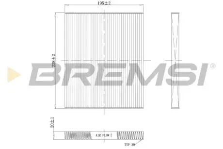 Фільтр салону Hyundai Tucson 06-/I30 12-/Kia Sportage 04- (вугільний) BREMSI FC0451
