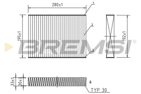 Фільтр салону Land Rover Discovery Sport/Evoque 14-/Volvo S60 II/S80 II 06- (вугільний/антиаллерген.) BREMSI FC0470A