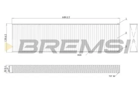 Фільтр салону Mini Cooper/One/Clubman/Countryman 06-16 BREMSI FC0474