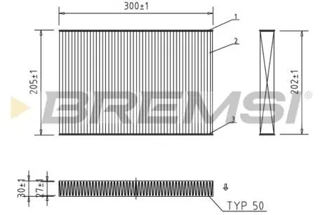 Фильтр салона Audi A4/A6 97-09/Seat Exeo 08-13 BREMSI FC0495