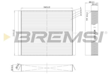 Фільтр салону Opel Meriva A 03-10 BREMSI FC0501 (фото 1)