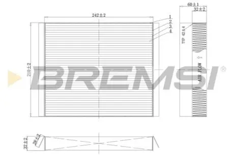 Фільтр салону Opel Meriva A 03-10 BREMSI FC0501