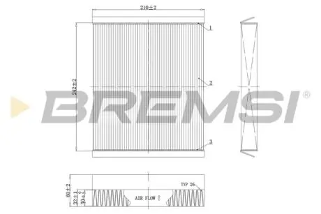 Фільтр салону Opel Meriva A 03-10 (вугільний) BREMSI FC0501C