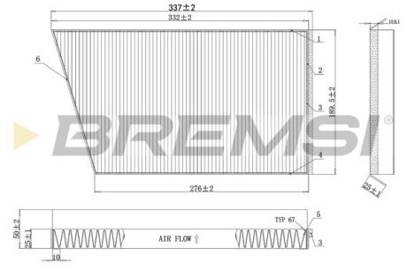 Фільтр салону MB C-class (W203) 00-07 BREMSI FC0502