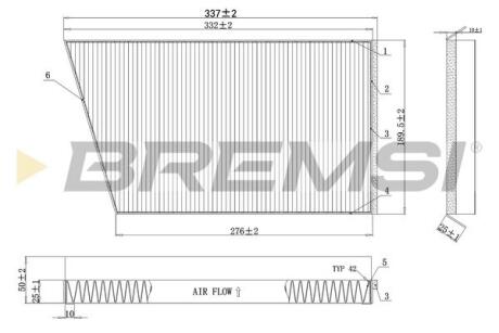 Фільтр салону MB C-class (W203) 00-07 (вугільний) BREMSI FC0502C