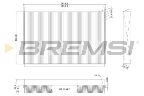 Фільтр салону MB Sprinter/VW Crafter 06- BREMSI FC0857