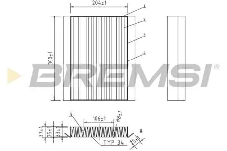 Фільтр салону BREMSI FC0876