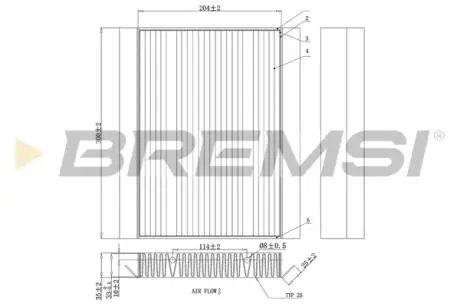 Фільтр салону MB Vito (W447) 14- (вугільний) BREMSI FC0876A
